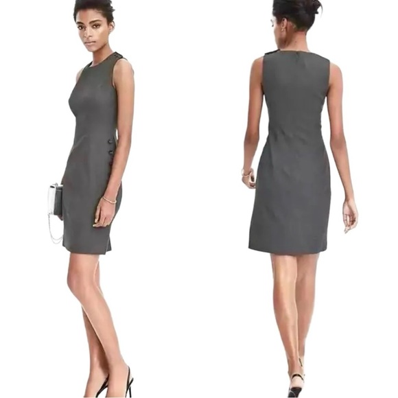 Banana Republic Dresses & Skirts - Banana Republic Sleeveless Side Button Sheath Dress
Green size 4